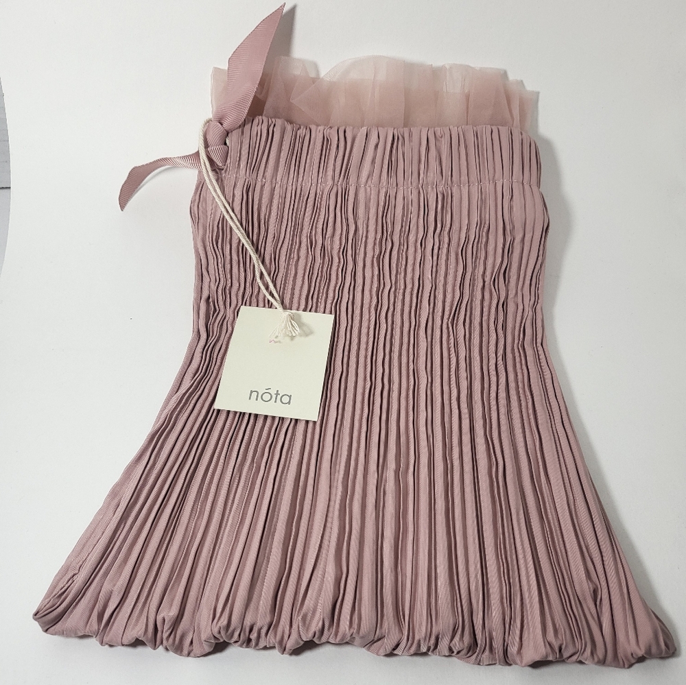 Nota Draw String Ribbon Tote - Bag, Carry Bag - Pleated